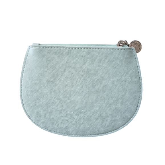 Bath & Body Works Blue Cosmetic Bag with Silver Zipper and Dotted Design - Picture 2 of 3